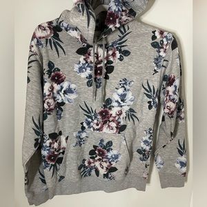ARDENE Floral Pattern Gray Hoodie